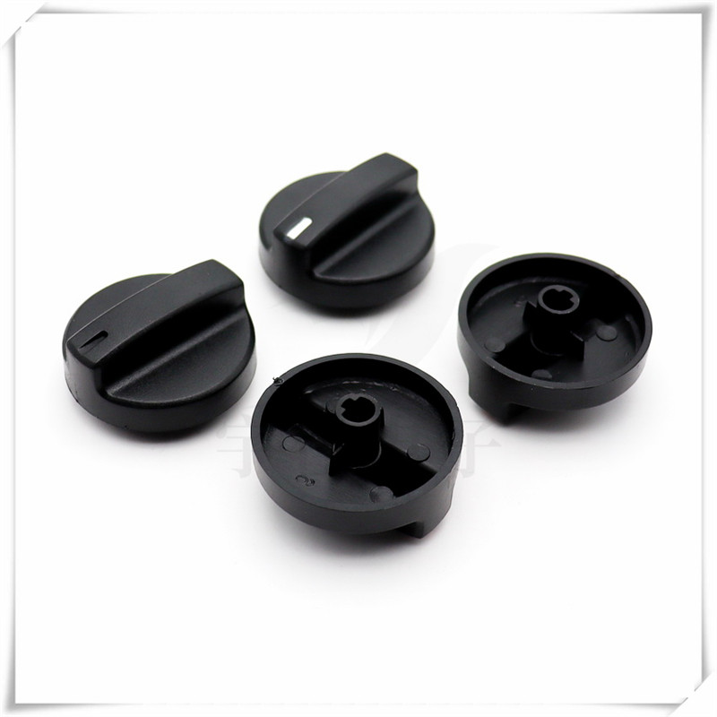 1 komad plastične ručke prekidača kuhinjskih aparata promjera 38 mm visine 21 mm plastične kapice ručke 180 stupnjeva unutarnja rupa u obliku slova D 6 mm