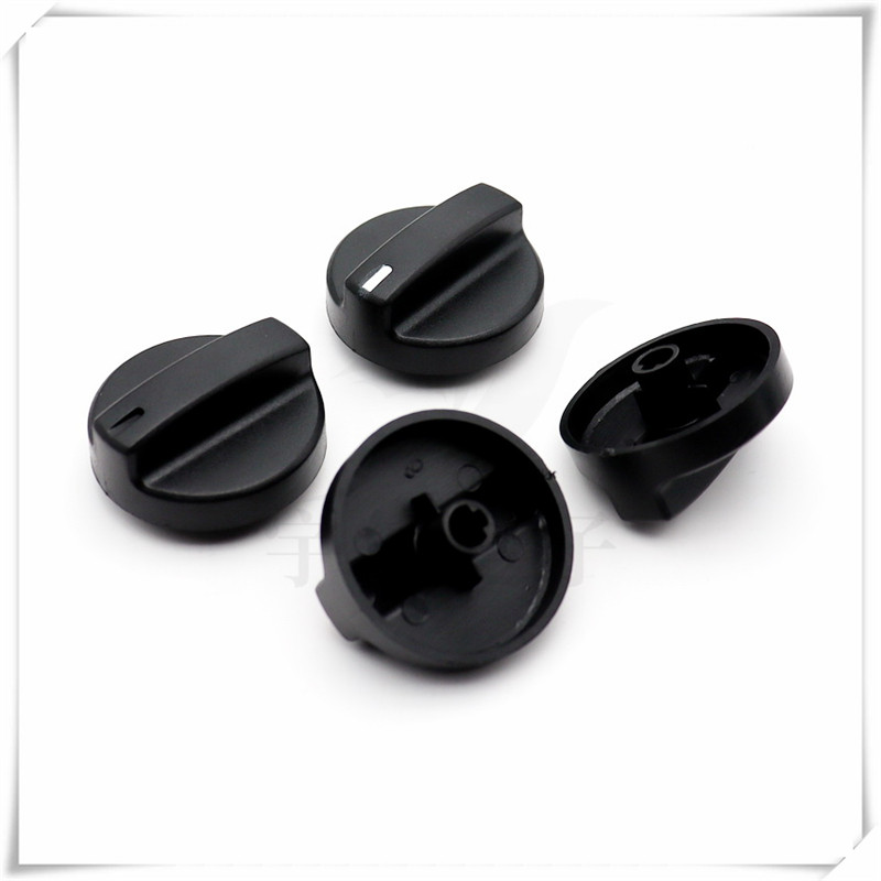 1 komad plastične ručke prekidača kuhinjskih aparata promjera 38 mm visine 21 mm plastične kapice ručke 180 stupnjeva unutarnja rupa u obliku slova D 6 mm