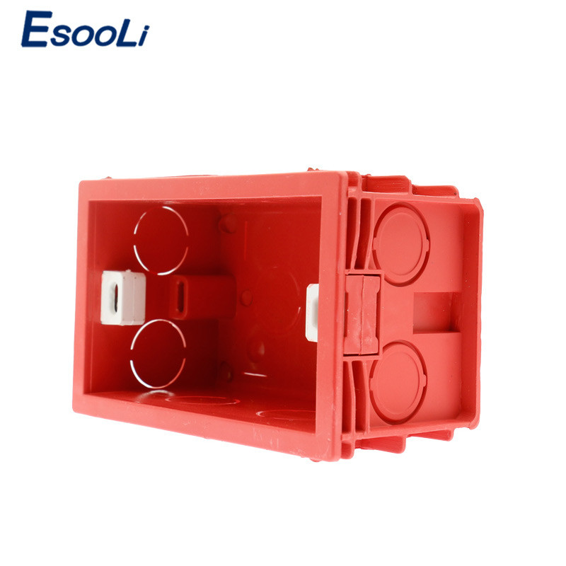Esooli 101mm*67mm američka standardna unutarnja montažna kutija stražnja kaseta za 118mm*72mm standardni zidni prekidač na dodir i USB utičnicu