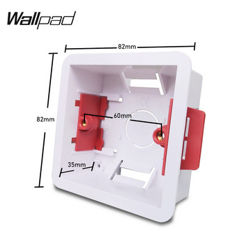 Wallpad Единична кутия за суха облицовка за гипсокартон Гипсокартон Британски стандарт Монтажна кутия с дълбочина 35 mm Подходяща за стена с дебелина 8-18 mm