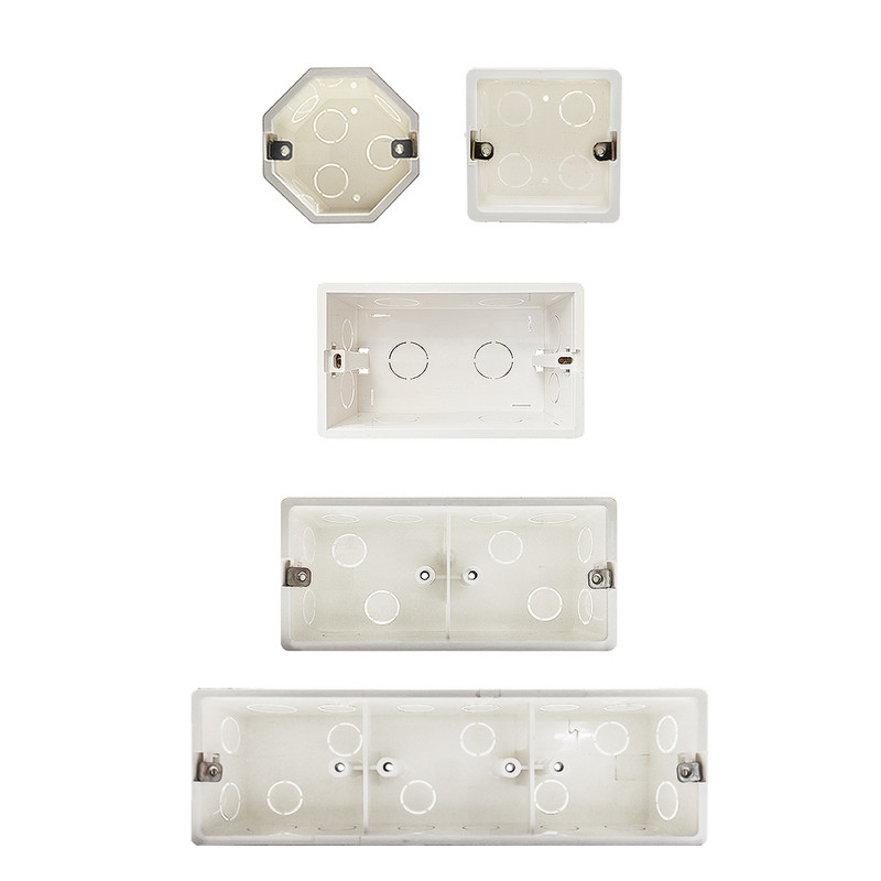 UBARO seinakontakti valguslüliti paigaldamine varjatud kasti arvuti plastikust tulekindel materjal valge pind väljalaskeava liitmik mitme korpusega