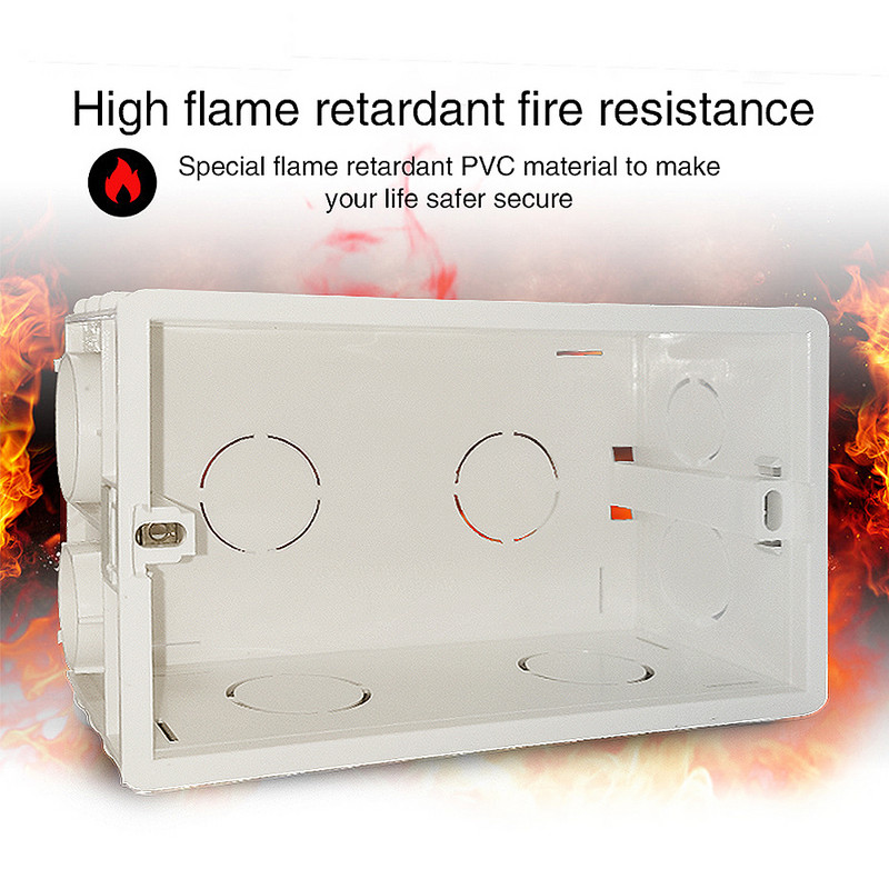 UBARO seinakontakti valguslüliti paigaldamine varjatud kasti arvuti plastikust tulekindel materjal valge pind väljalaskeava liitmik mitme korpusega