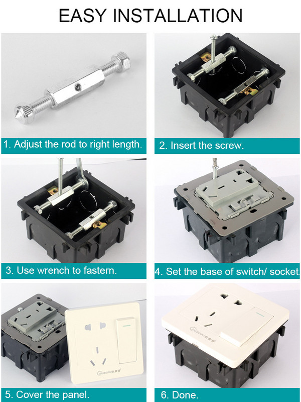 10 pari 86/118 Tip Popravak Lod Zidni prekidač Kaseta Donji dio kućišta Alati za popravak oštećenja Nosač podesive duljine Poluga Utični vijak
