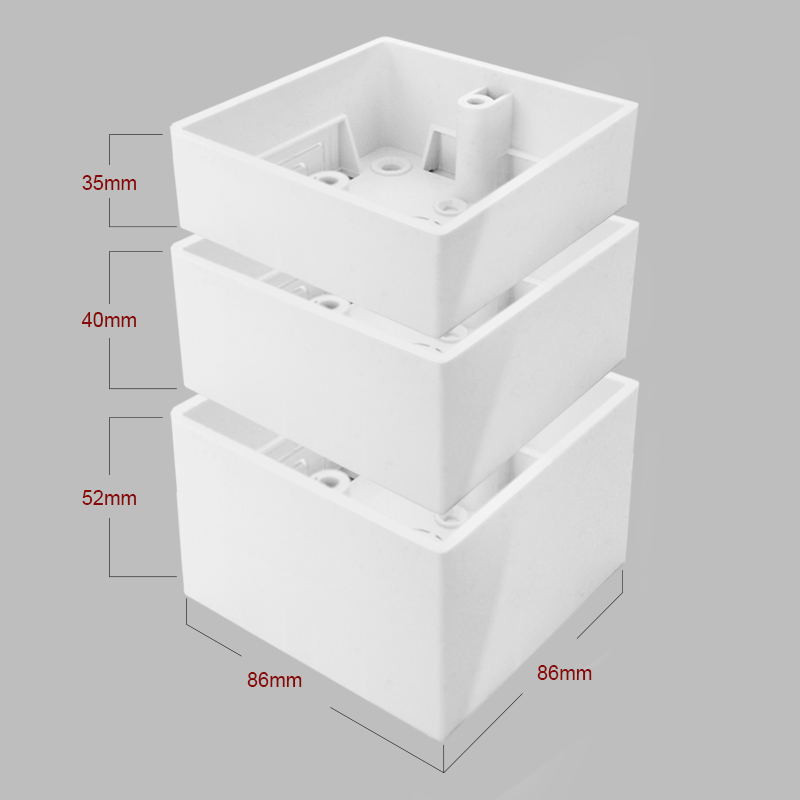 Avoir Zidna kutija za vanjsku ugradnju 86 Tip električne sklopke Utičnica Razvodna kutija za ugradnju Kvadratna kutija za nadgradnu ugradnju