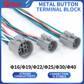 12mm 16mm 19mm 22mm 25mm kaablipesa metallist nupplüliti juhtmestiku jaoks 2-6 juhtmega stabiilse lambi valgusnupu vedrujuhe