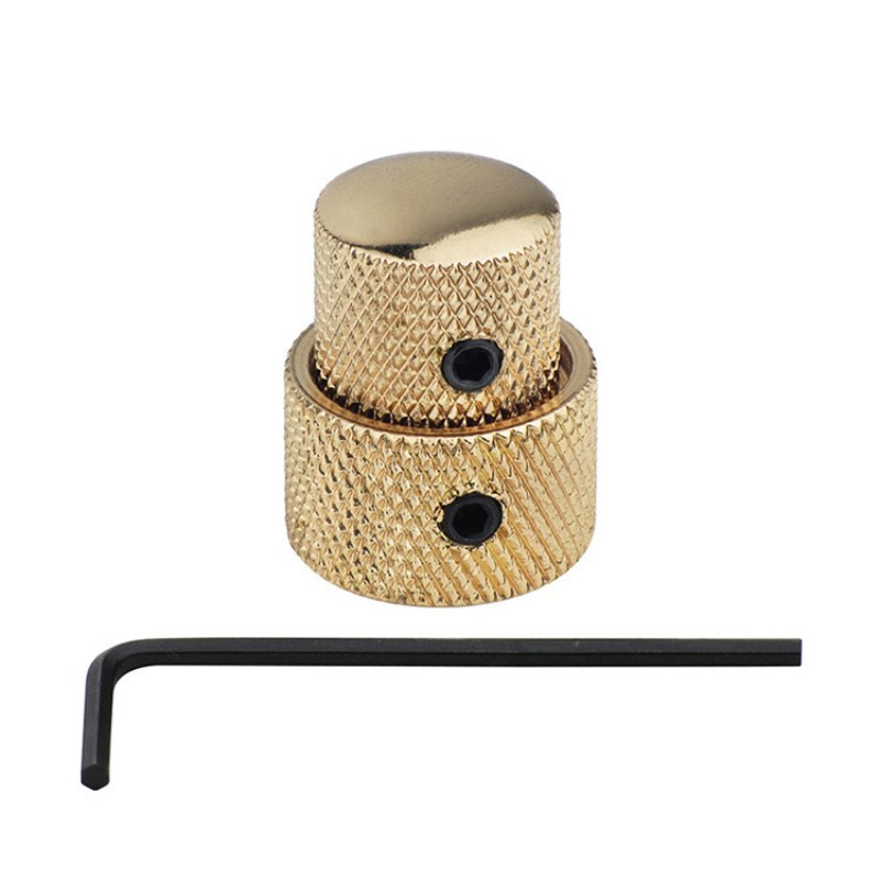 2 kompleta dvostrukih koncentričnih naslaganih upravljačkih gumba Električne bas gitare crne boje za pribor za gitaru Dijelovi gitare