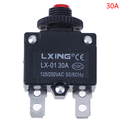 Kaitselüliti ülekoormuskaitse lüliti kaitse 3A 4A 5A 6A 8A 10A 15A 20A 30A termolüliti ülekoormuskaitse surunupp