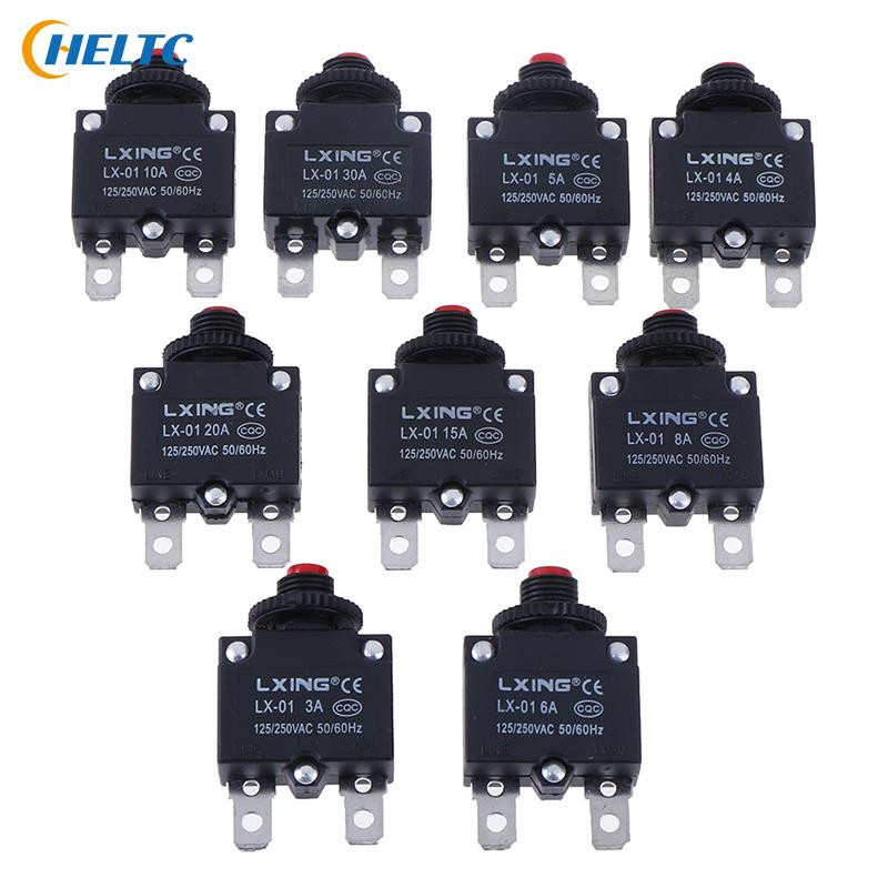 Kaitselüliti ülekoormuskaitse lüliti kaitse 3A 4A 5A 6A 8A 10A 15A 20A 30A termolüliti ülekoormuskaitse surunupp