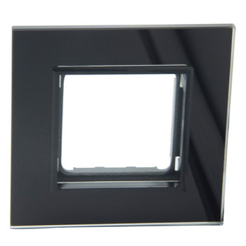 DMTMB Single Gang EU Standard Crystal Glass Face Plate for Wall Switch Pocket