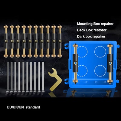 4τμχ Ρυθμιζόμενος διακόπτης τοίχου Βιδωτή κασέτα επισκευαστής 86/118 Τύπος Socket box Restorer Εσωτερική υποστήριξη σταθερή ράβδος ηλεκτρολόγος Εργαλεία