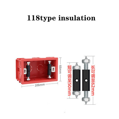 4pc Podesivi zidni prekidač Vijak Kazeta Popravljač 86/118 Tip Kutija utičnica Restaurator Unutarnja potpora Fiksna šipka Električni alati