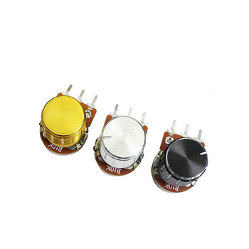 5Pcs WH148/EC11 капачка на копчето на потенциометъра звукова капачка на потенциометъра на копчето 15*17MM метална 6mm апертура