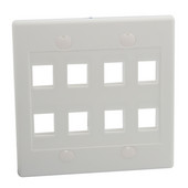 2 Gang US Solid Style 8 porti Keystone caurumu sienas plāksne