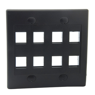2 Gang US Solid Style 8 porti Keystone caurumu sienas plāksne