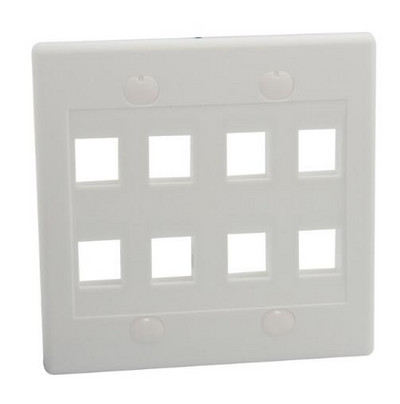 2 Gang US Solid Style 8 porti Keystone caurumu sienas plāksne