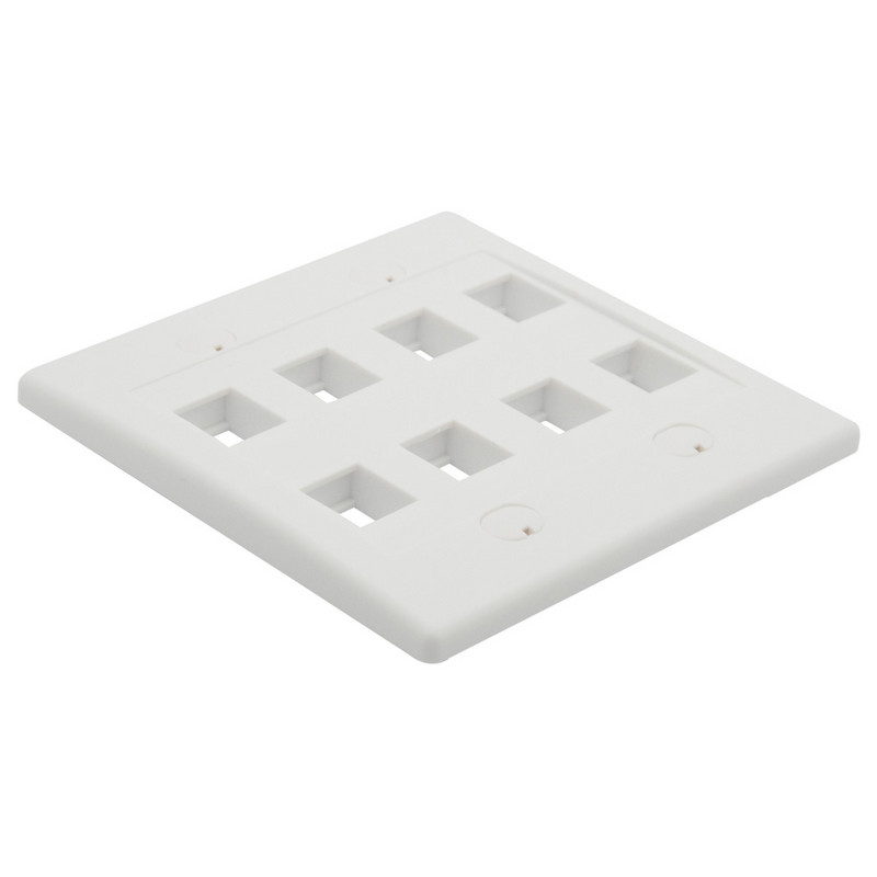 2 Gang US Solid Style 8 porti Keystone caurumu sienas plāksne