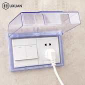 Tüüp 86/118 Kõrgendatud veekindel pritsmekast Vannitoa tarvikud Elektriline seinakontakti lüliti kaitsekate läbipaistev