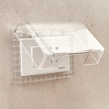 Тип 86/118 Повишена водоустойчива кутия за пръски Аксесоари за баня Електрически стенен контакт Превключвател Защитен капак Прозрачен