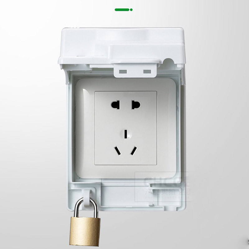 Tüüp 86/118 Kõrgendatud veekindel pritsmekast Vannitoa tarvikud Elektriline seinakontakti lüliti kaitsekate läbipaistev