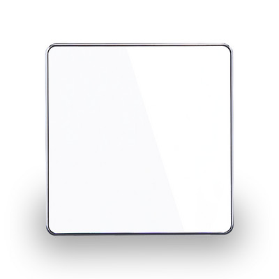 Luksusa stikla virsma Mājas viesnīca Balta/melna krāsa Tukša dekoratīvā kasešu pārklājuma plāksne 86 mm kvadrātveida sienas panelis