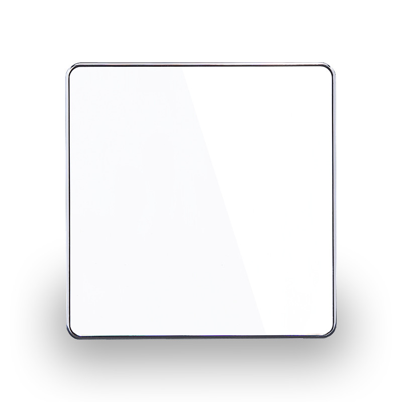 Luksusa stikla virsma Mājas viesnīca Balta/melna krāsa Tukša dekoratīvā kasešu pārklājuma plāksne 86 mm kvadrātveida sienas panelis