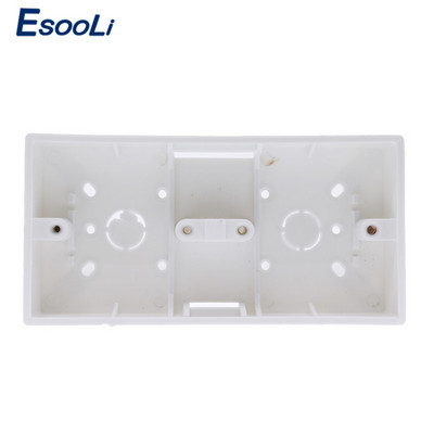 Esooli External Mount Box 172mm*86mm*33mm for 86 Type Double Touch Switches or Sockets Εφαρμογή για οποιαδήποτε θέση επιφάνειας τοίχου