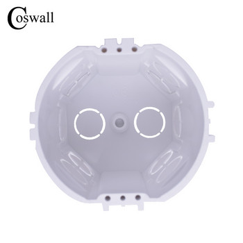 Coswall EU Standard, стенна кръгла монтажна кутия, вътрешна касета, кутия за окабеляване, бяла задна кутия за EU превключвател и контакт