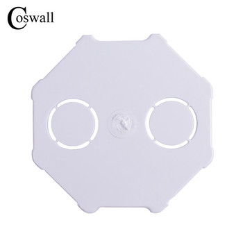 Coswall EU Standard, стенна кръгла монтажна кутия, вътрешна касета, кутия за окабеляване, бяла задна кутия за EU превключвател и контакт