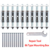1 set (10 kom) Alat za popravak kutije s prekidačima za zidnu montažu Tajna skrovišta Model 86 Kazeta za popravak Potporna šipka Pribor za električara