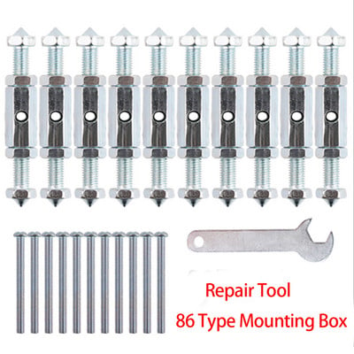 1 Σετ (10 τεμ.) Κουτί επισκευής διακόπτη επιτοίχιας βάσης Secret Stash 86 Μοντέλο επισκευαστή κασετών Αξεσουάρ ηλεκτρολόγος υποστήριξης ράβδων