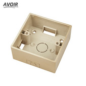 Avoir 86 tüüp ruudukujuline paigalduskarp seinale väliskinnitus lülitikarbi pinnale paigaldatav plastikust elektripistikupesa ühenduskarp