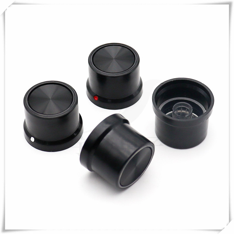 2 gab. Plastmasas Gaismas pārraides kloķa diametrs 25mm Augstums 18mm Potenciometrs Kodētāja kloķis Zobrata formas iekšējais caurums 6mm