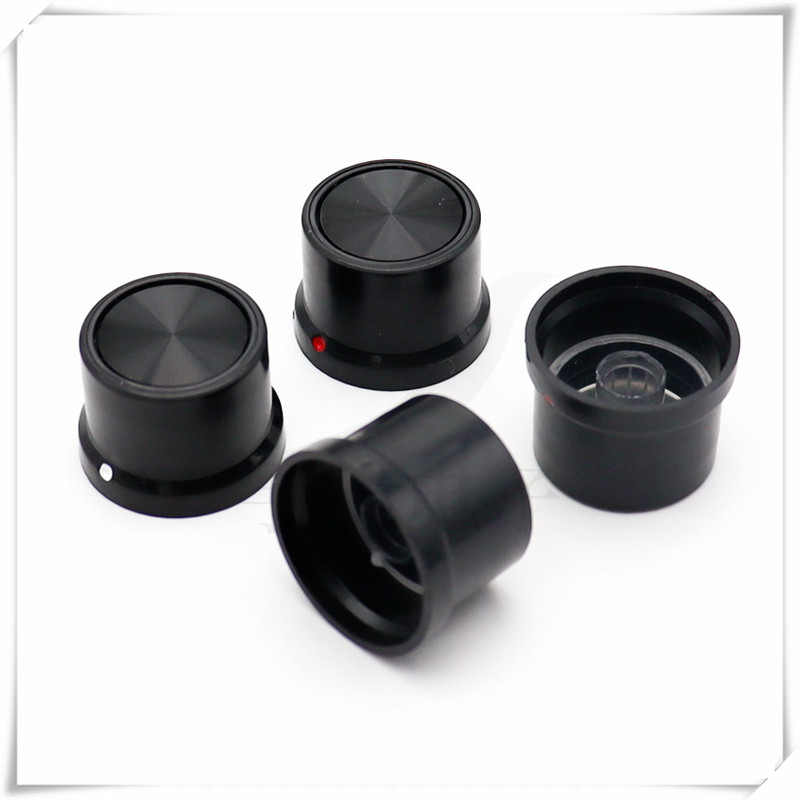 2 gab. Plastmasas Gaismas pārraides kloķa diametrs 25mm Augstums 18mm Potenciometrs Kodētāja kloķis Zobrata formas iekšējais caurums 6mm