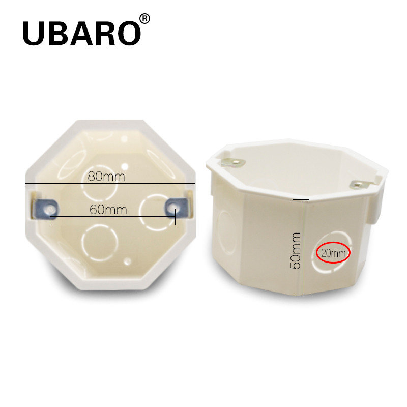 4 komada/partija 86 Tip 5 CM utičnica Dno skriveno kućište Bijelo računalo Materijal Površina USB utičnica Zidni prekidač za svjetlo Razvodna kutija 86