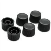 5 tk 16x10,5 mm plastist potentsiomeetri pöördnupp 6 mm rihveldatud võlli / D-telje jaoks