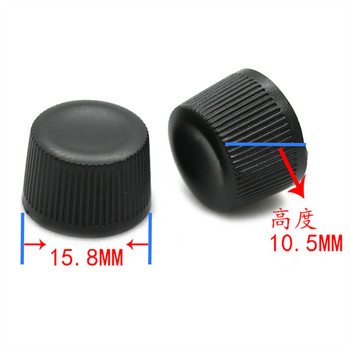 5 бр. 16x10,5 мм пластмасов въртящ се бутон за потенциометър за 6 мм назъбен вал / D-ос