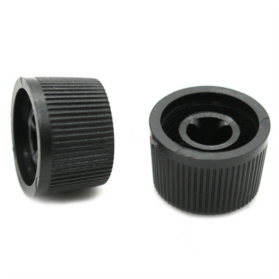 5 tk 16x10,5 mm plastist potentsiomeetri pöördnupp 6 mm rihveldatud võlli / D-telje jaoks