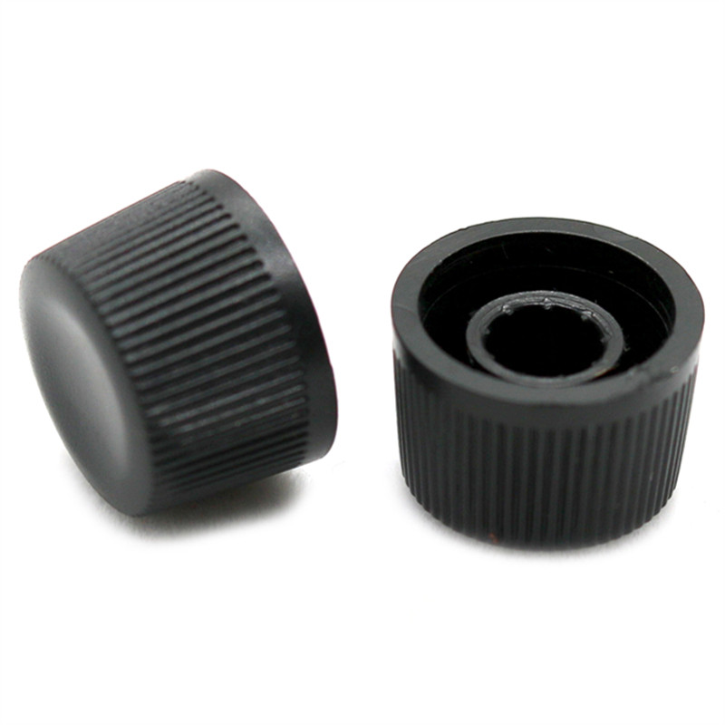 5 tk 16x10,5 mm plastist potentsiomeetri pöördnupp 6 mm rihveldatud võlli / D-telje jaoks