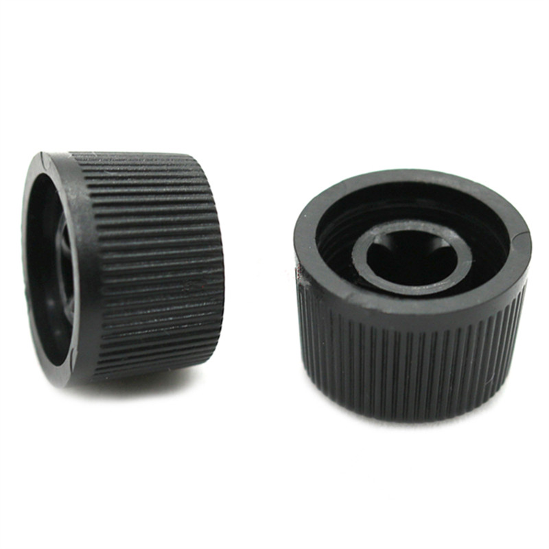 5 tk 16x10,5 mm plastist potentsiomeetri pöördnupp 6 mm rihveldatud võlli / D-telje jaoks