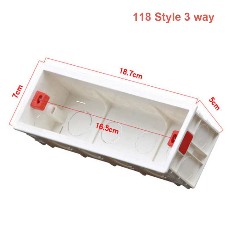 118 Razvodna kutija Pravokutna montaža na zid Praktične električne kutije za ugradnju Tajni vod za skrovište PC materijal otporan na plamen 1/2/3/4 puta