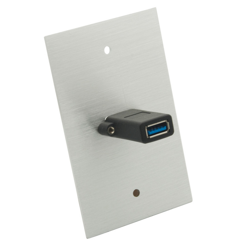 1 Gang US Style aluminijska metalna površina 1 priključak HDMI V2.0 USB 3.0 VGA ženski na ženski zidna ploča