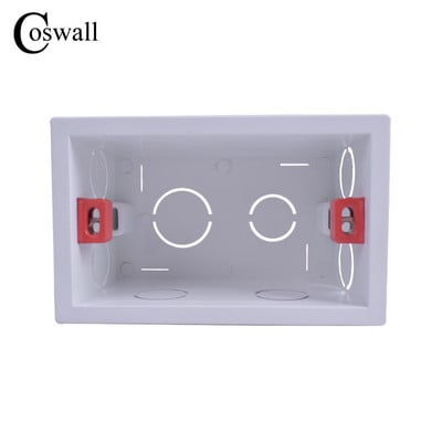 Coswall Super Quality 101mm*67mm US Standard Internal Mounting Box Back Cassette for 118mm*72mm Standard Wall Switch and Socket