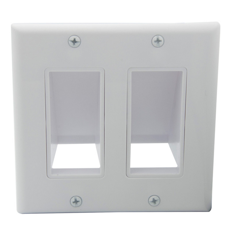 1 2 3 Grupas dekoratīvā stila zemsprieguma multivides kabeļa caurlaide sienas plāksnē