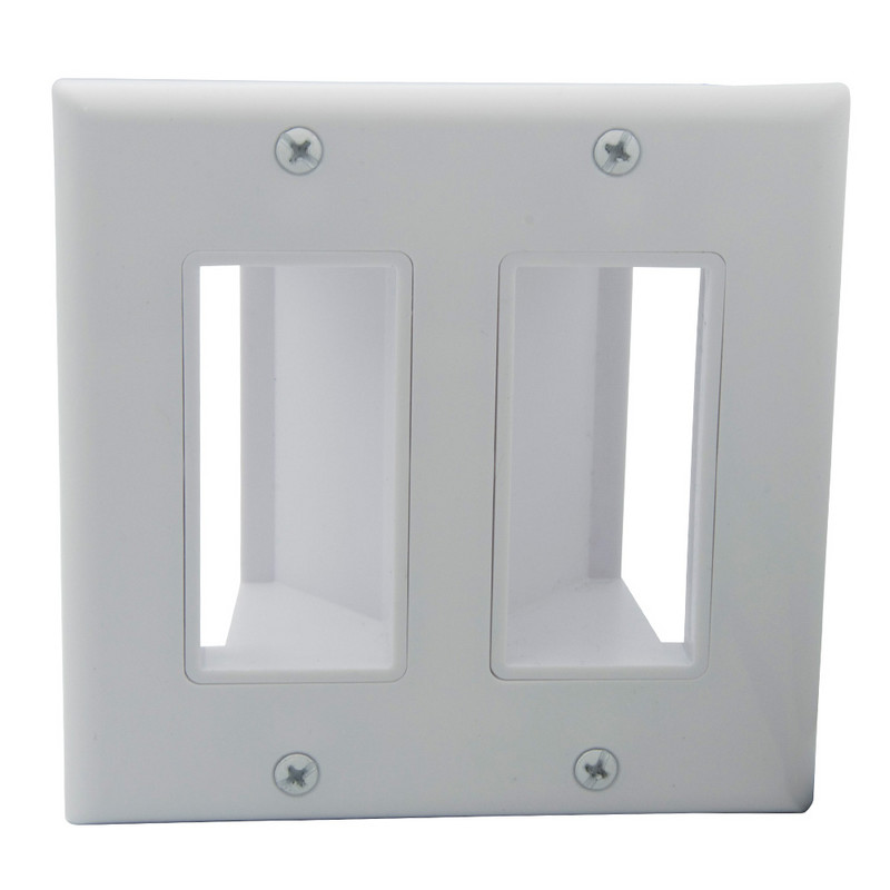 1 2 3 Grupas dekoratīvā stila zemsprieguma multivides kabeļa caurlaide sienas plāksnē