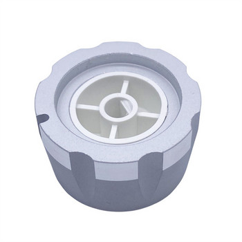 1 БР. Потенциометър от алуминиева сплав Енкодер Капачка за контрол на силата на звука Аудио копче за копче с отвор на 6 мм вал (назъбен вал / D-ос)