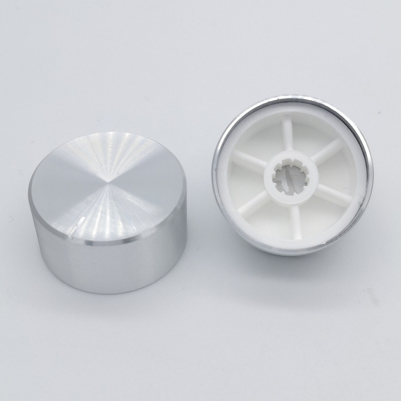 2tk 25x13mm 6mm võlli auk alumiiniumsulamist potentsiomeetri nupp kork kodeerija helitugevuse reguleerimise nupp Audio nupp 30 * 17 mm 25 * 13 mm