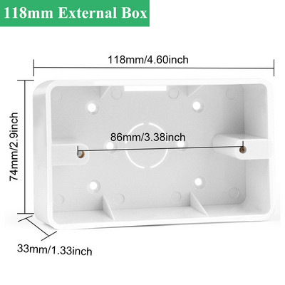 Električna oprema 86 mm Unutarnja montažna kutija 118 mm Vanjska montažna Zidna kutija Za dom inteligentni prekidač osjetljiv na dodir wifi prekidač