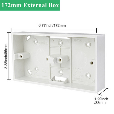 Električna oprema 86 mm Unutarnja montažna kutija 118 mm Vanjska montažna Zidna kutija Za dom inteligentni prekidač osjetljiv na dodir wifi prekidač