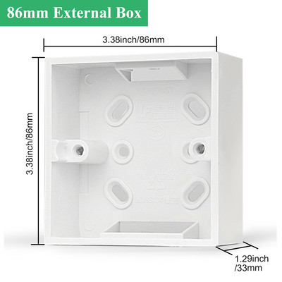 Električna oprema 86 mm Unutarnja montažna kutija 118 mm Vanjska montažna Zidna kutija Za dom inteligentni prekidač osjetljiv na dodir wifi prekidač