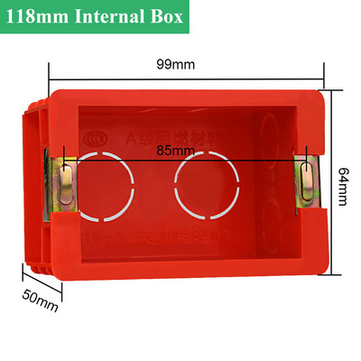 Električna oprema 86 mm Unutarnja montažna kutija 118 mm Vanjska montažna Zidna kutija Za dom inteligentni prekidač osjetljiv na dodir wifi prekidač